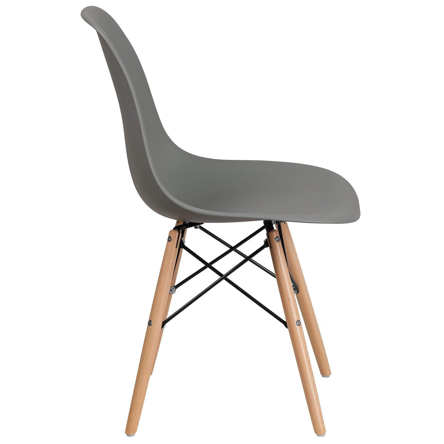 Flash Furniture Chair with Wooden Legs for Versatile Kitchen, Dining Room, Living Room, Library or Desk Use (Set of 2)