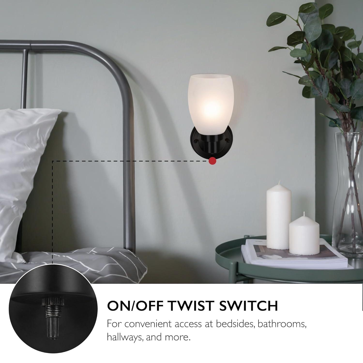 Design House Lydia Wall Light in Matte Black