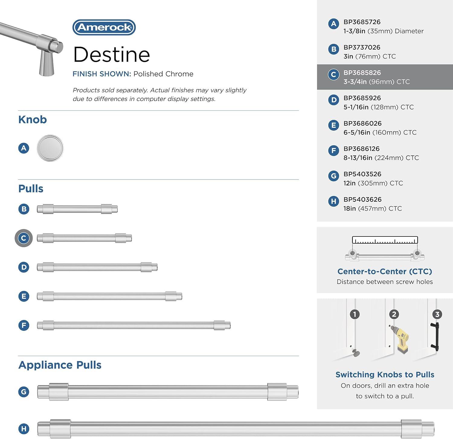 Amerock Destine Cabinet or Drawer Pull