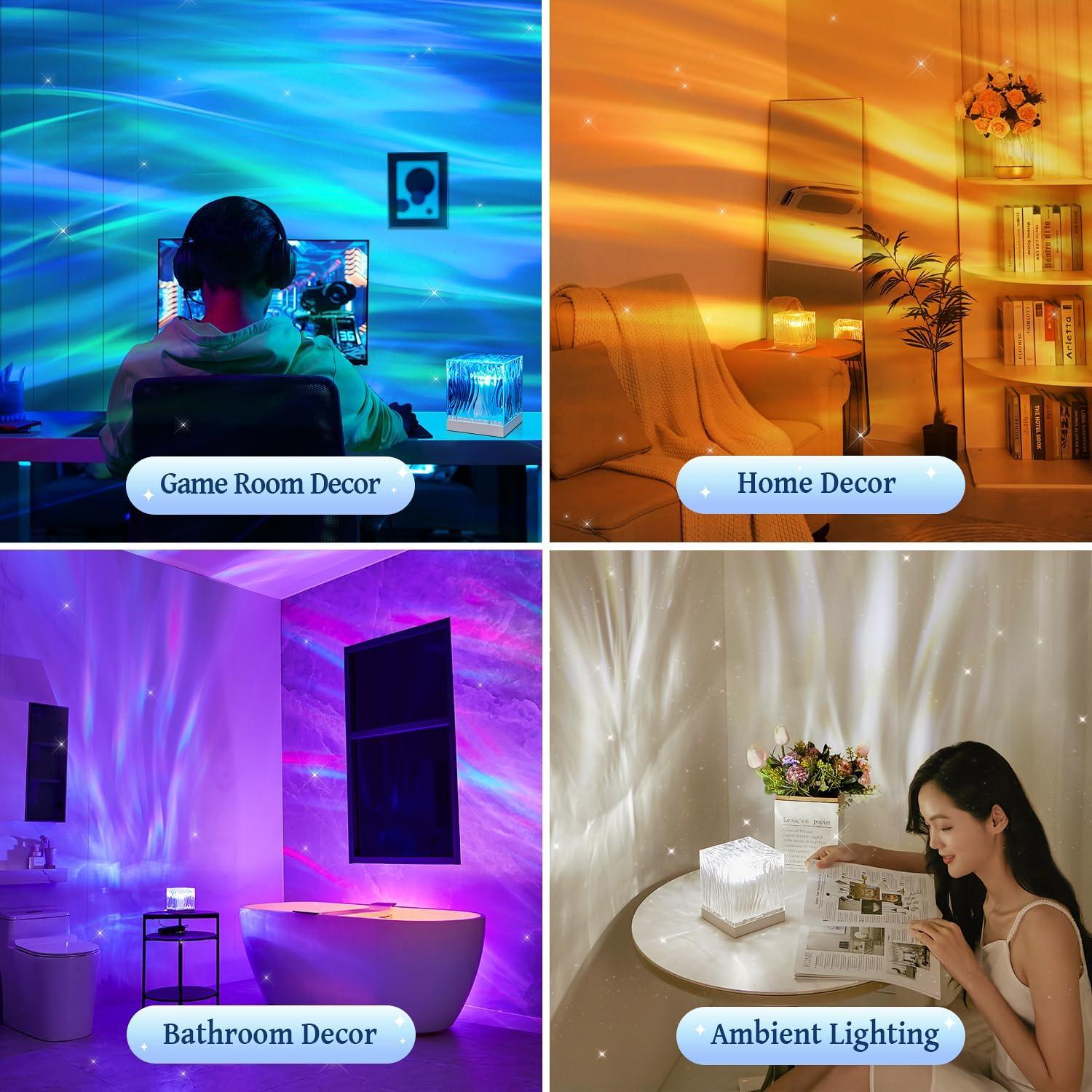 Mubarek Northern Lights Projector, 18 Colors 162 Modes Ceiling Galaxy Projector, Remote Ambient Lighting Mood Lighting, Room Lights for Bedroom, Cool Stuff Aesthetic Room Decor for Teen Girl Gifts