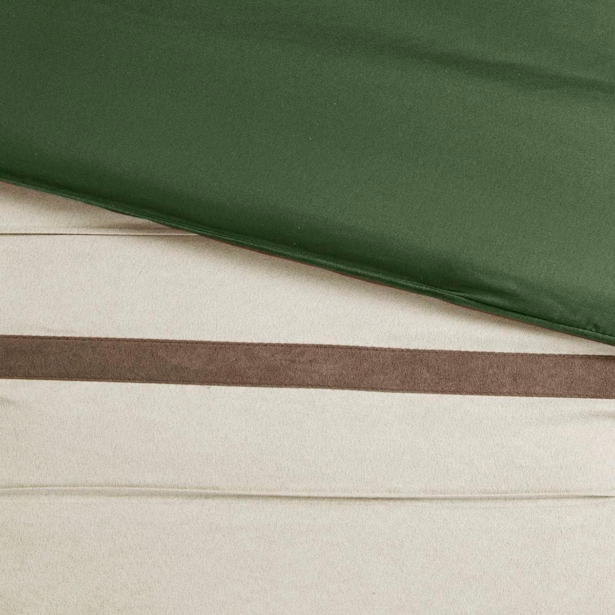 Madison Park Palmer 7 PC Pieced Faux Suede Comforter Set