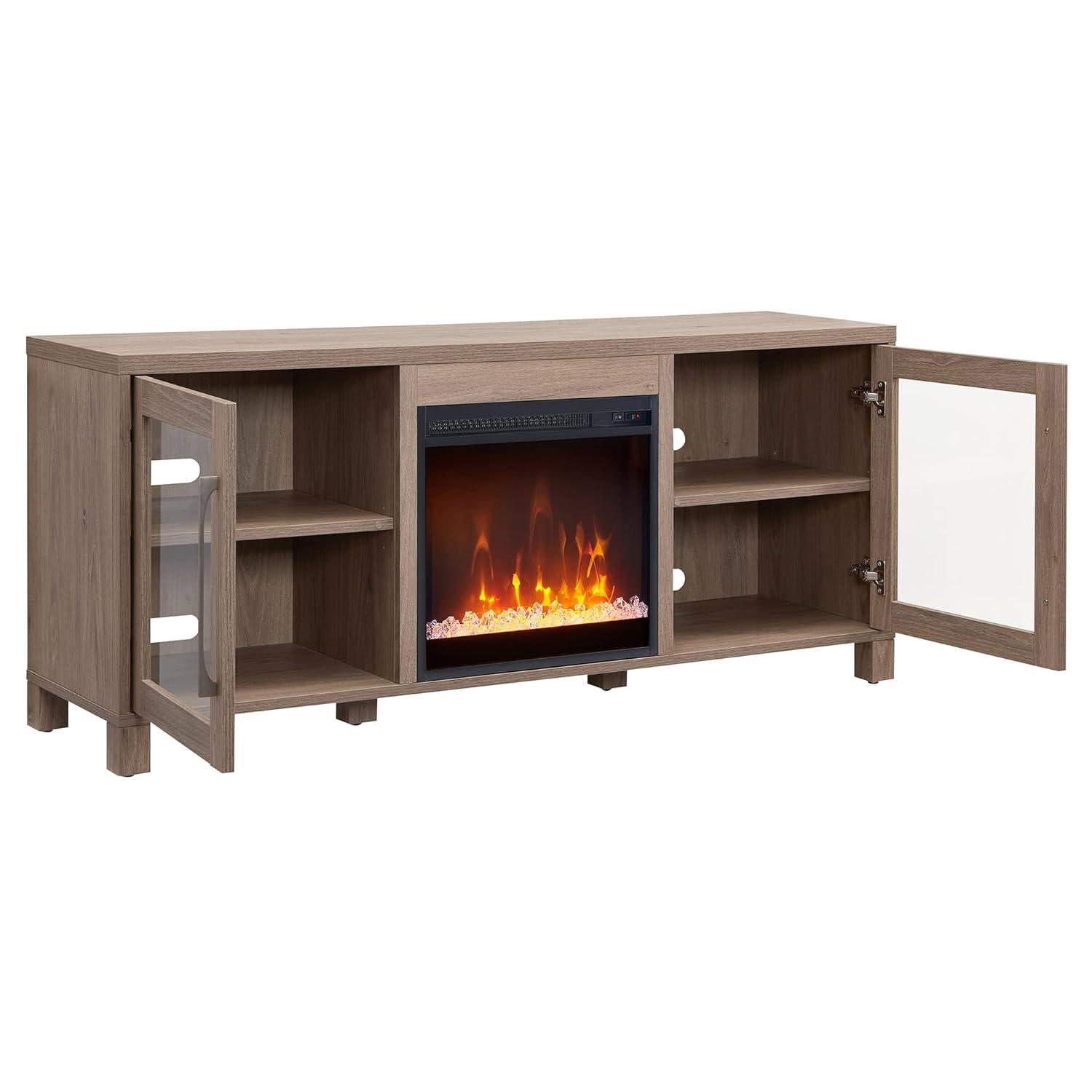Evelyn&Zoe Quincy Rectangular TV Stand for TV's up to 65", Antiqued Gray