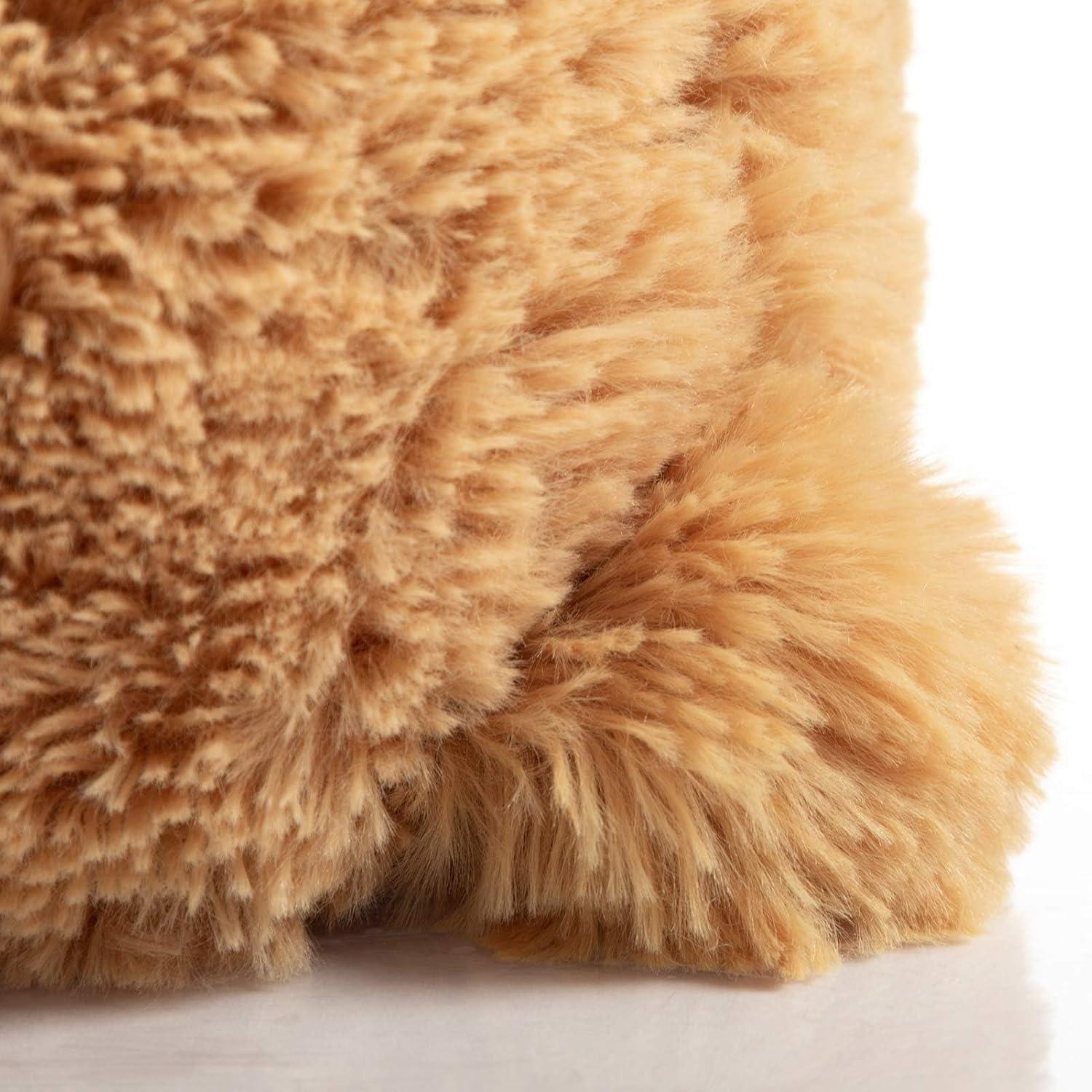 HollyHOME Big Teddy Bear Stuffed Animal Large Bear Plush with Red Heart for Girlfriend and Kids Holiday Toy Gift 36 inch Tan