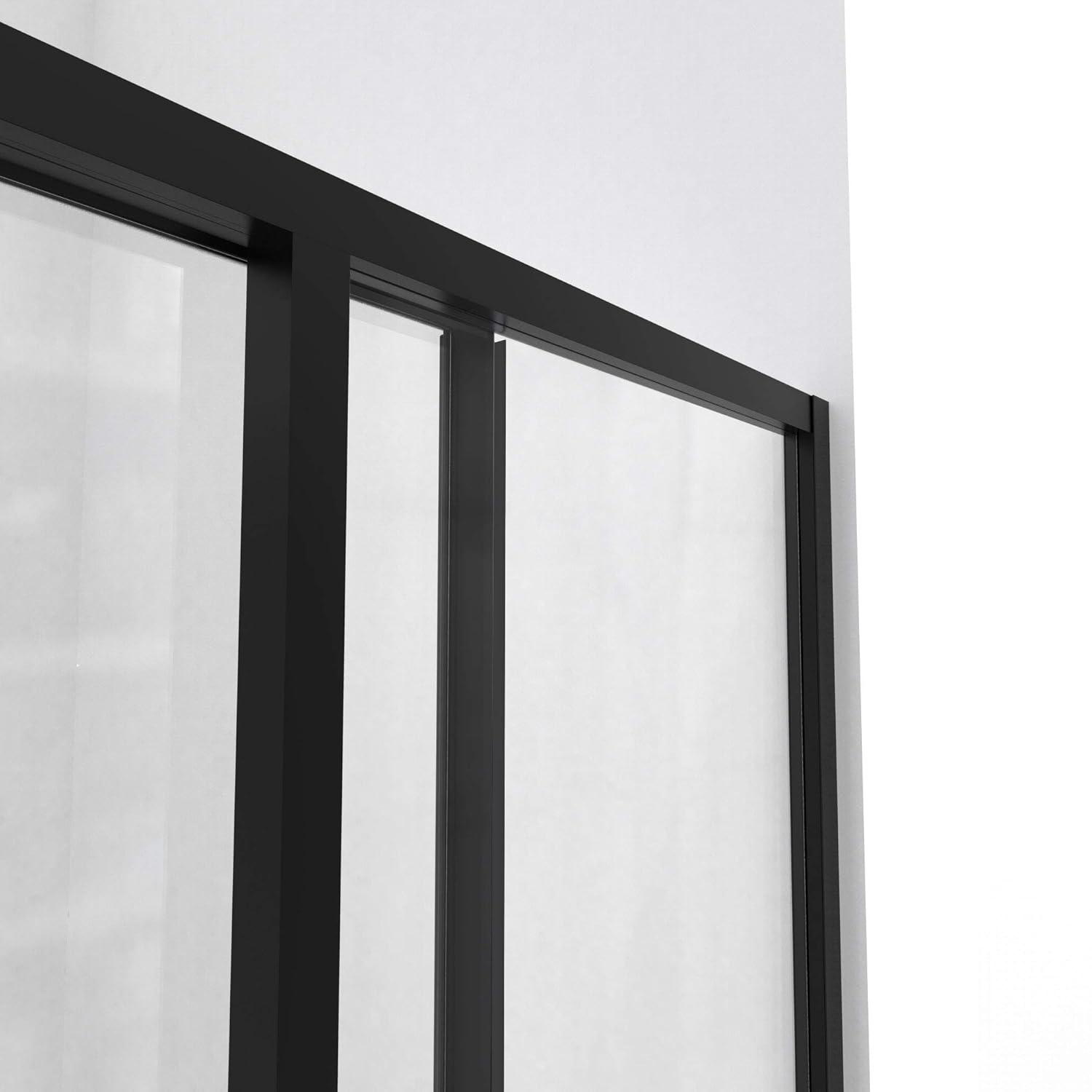 Cornerview 36" x 74.75" Framed Square Sliding Shower Enclosure with Base Included