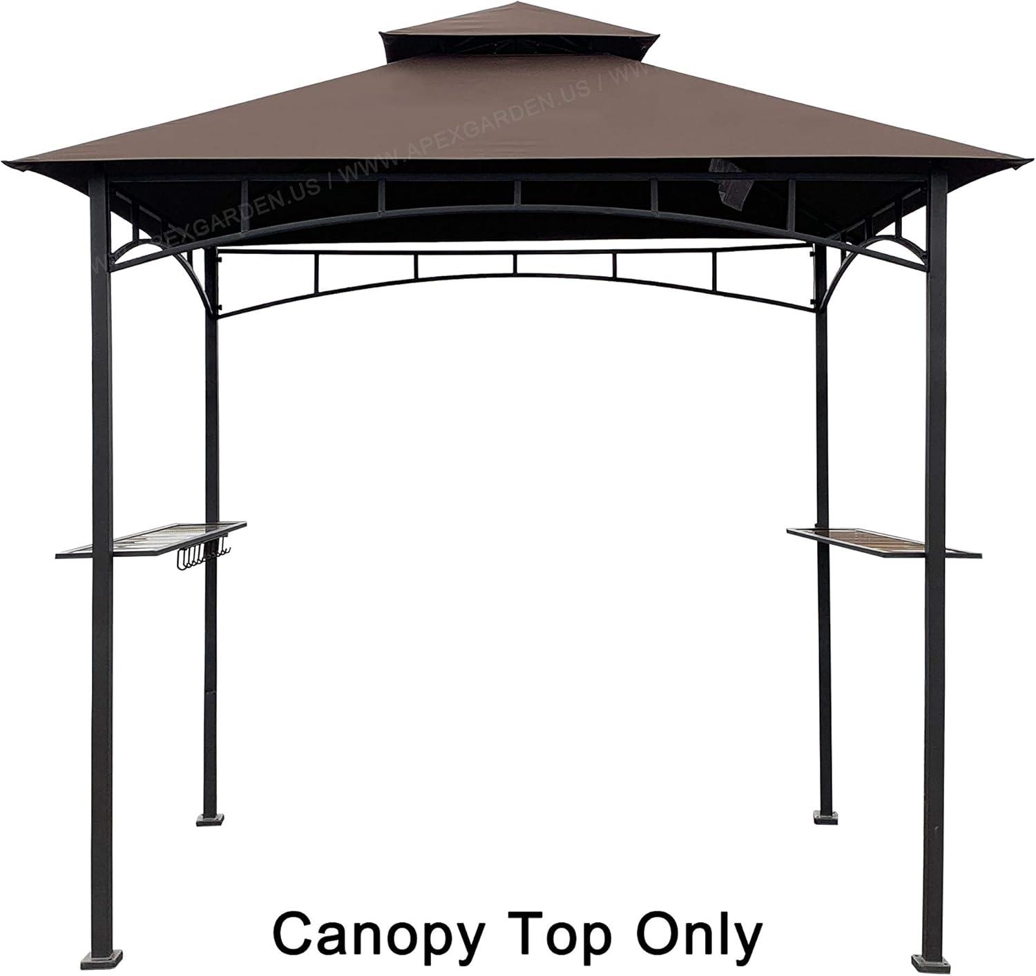 Brown Polyester Replacement Canopy Top for 8' x 5' Grill Gazebo