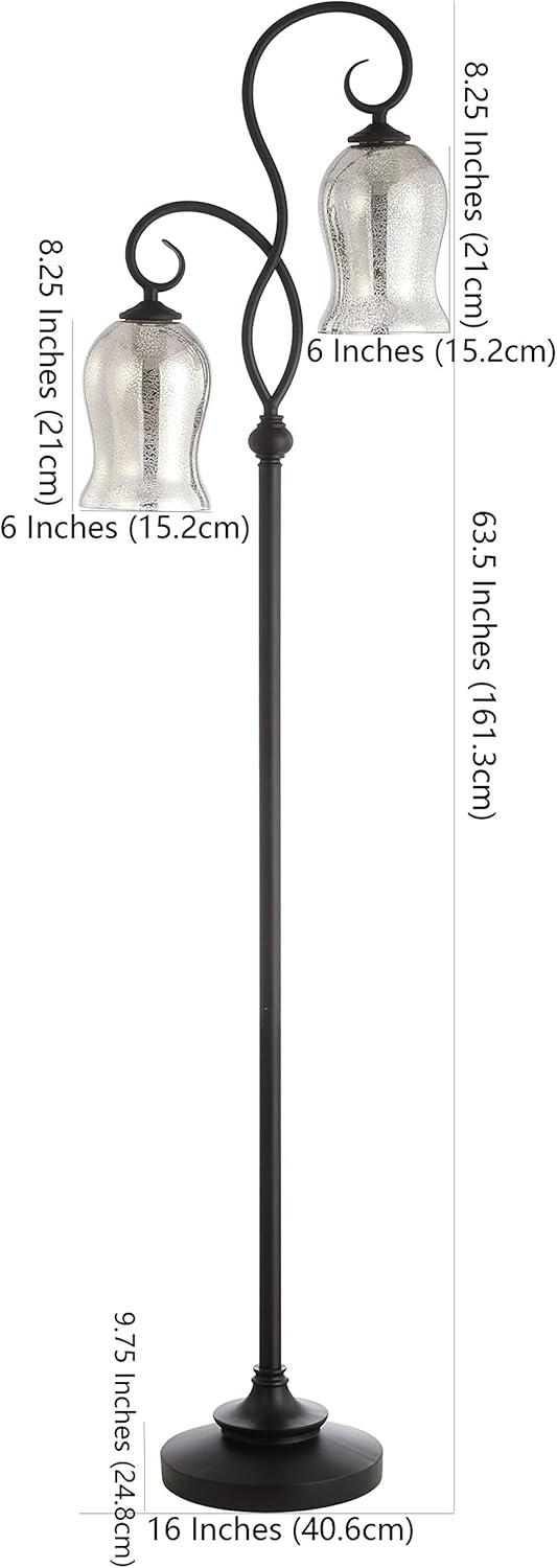 Claudia Floor Lamp - Black - Safavieh