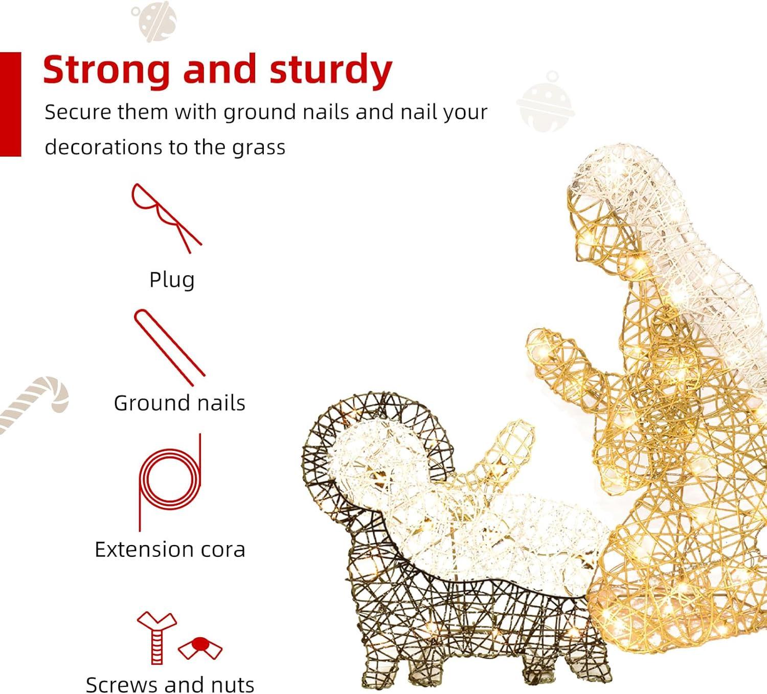 The Holiday Aisle® Christmas Nativity Scene Yard Decoration Light Display