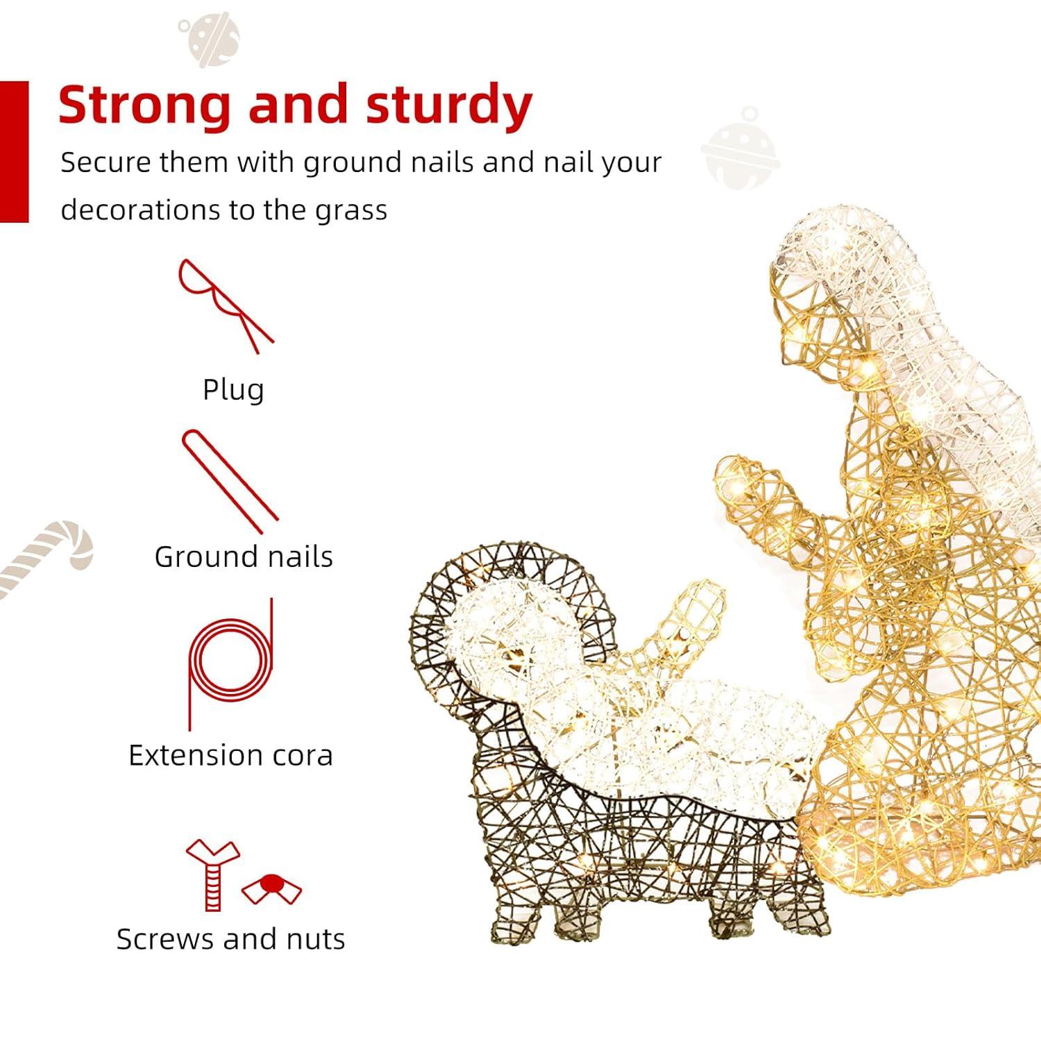 The Holiday Aisle® Christmas Nativity Scene Yard Decoration Light Display