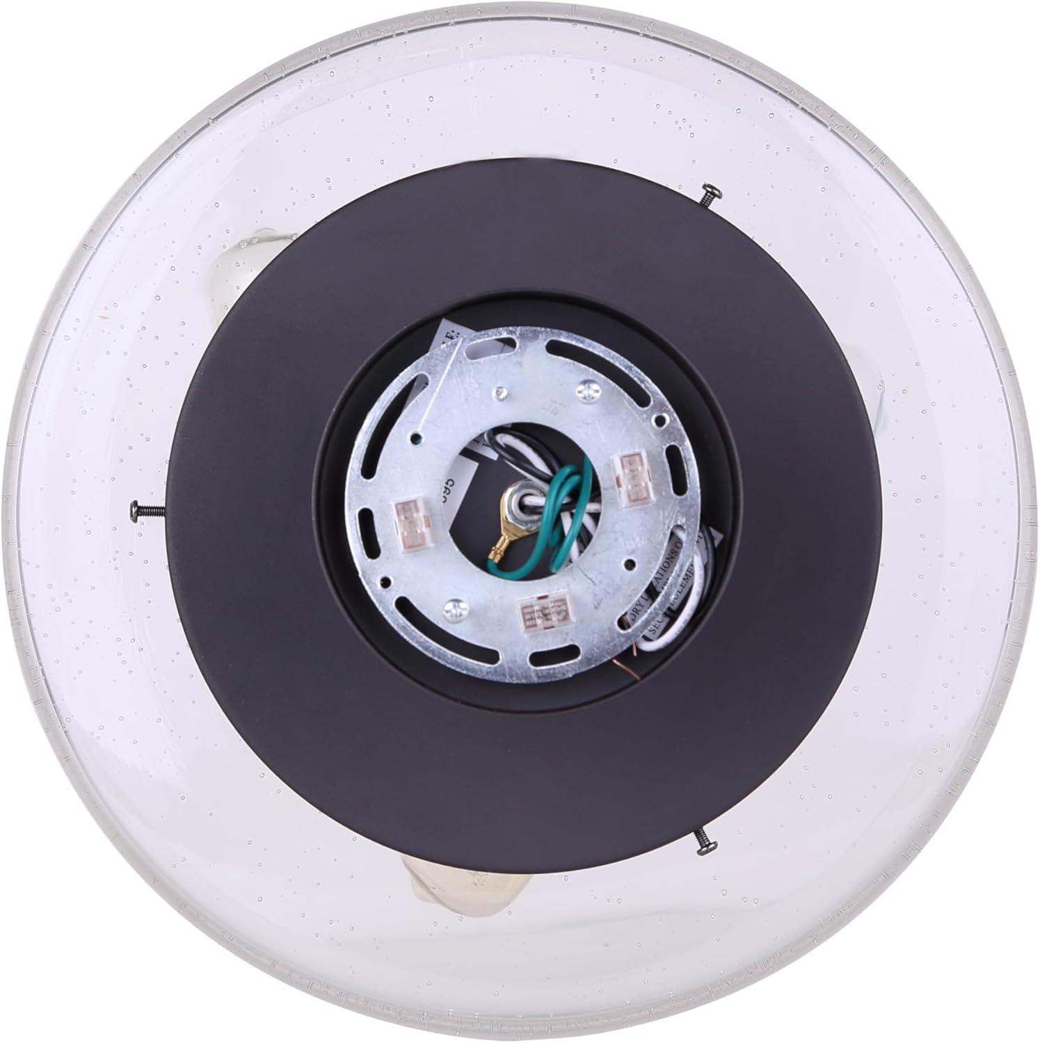 Canarm LTD ISF633A03ORB Nash 3 Bulb Semi-Flush Mount, Oil Rubbed Bronze with Seeded Glass, 3 Light