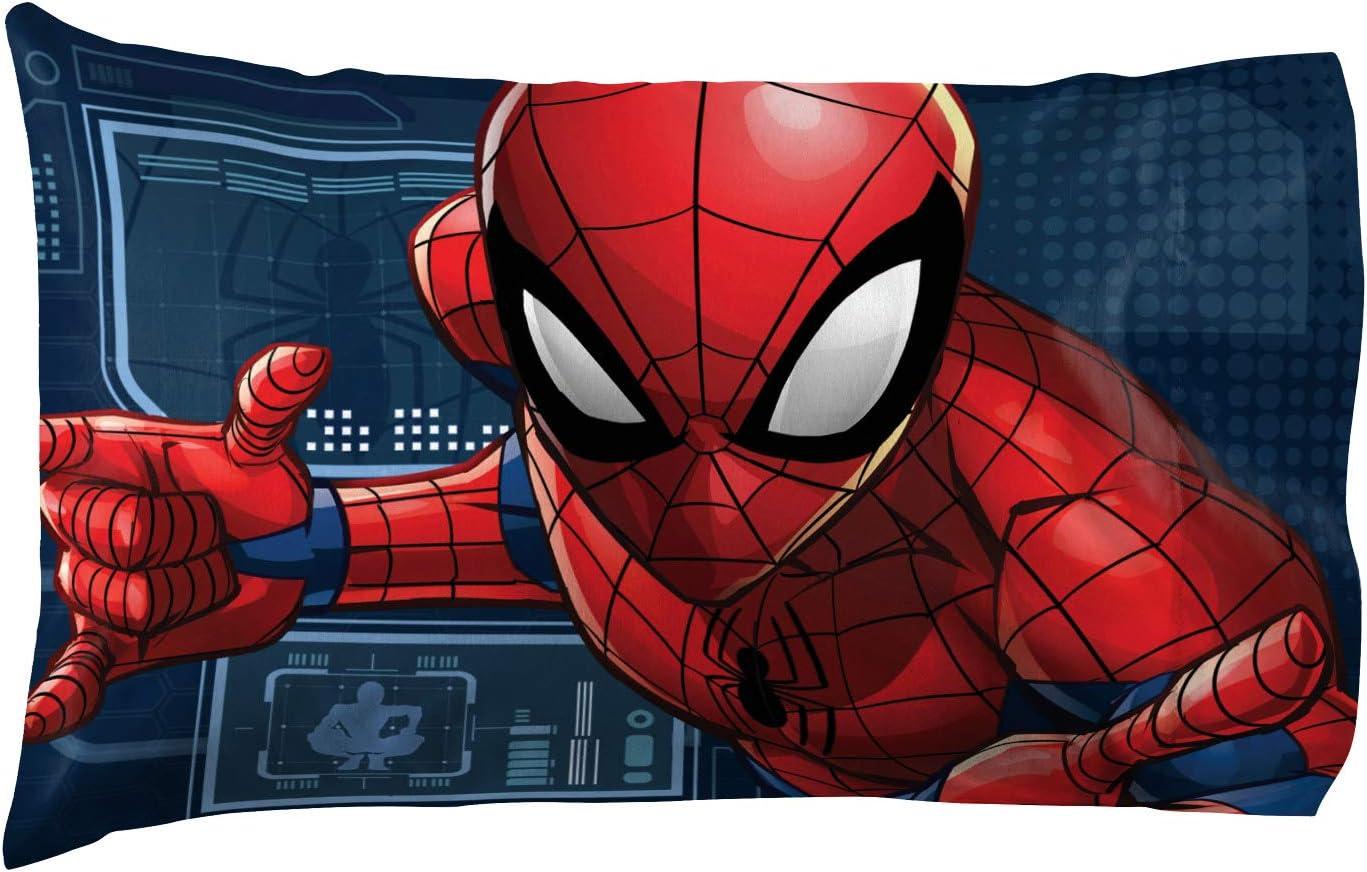 Marvel Spider-Man Blue Polyester Standard Pillowcase