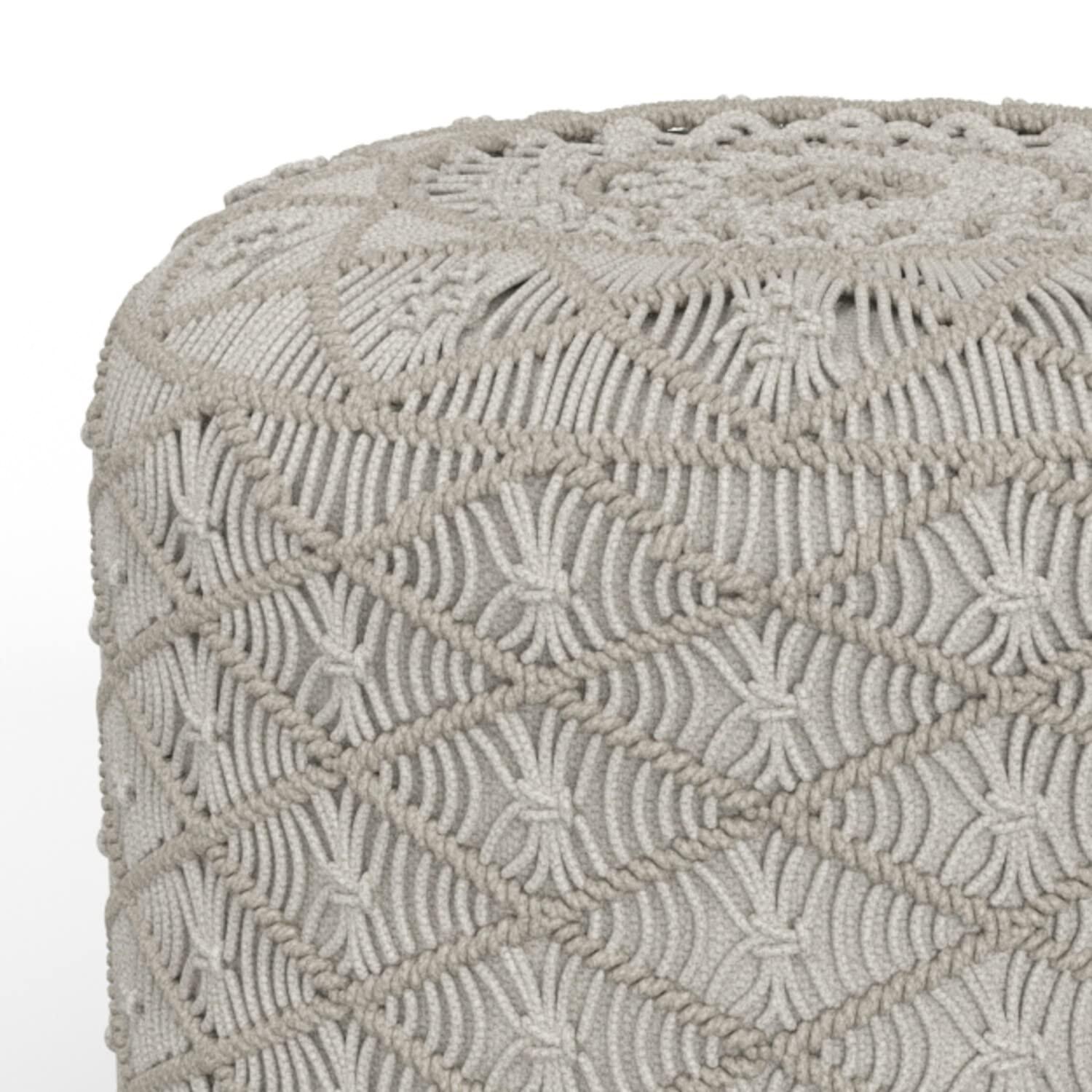 Simpli Home Coates Upholstered Pouf