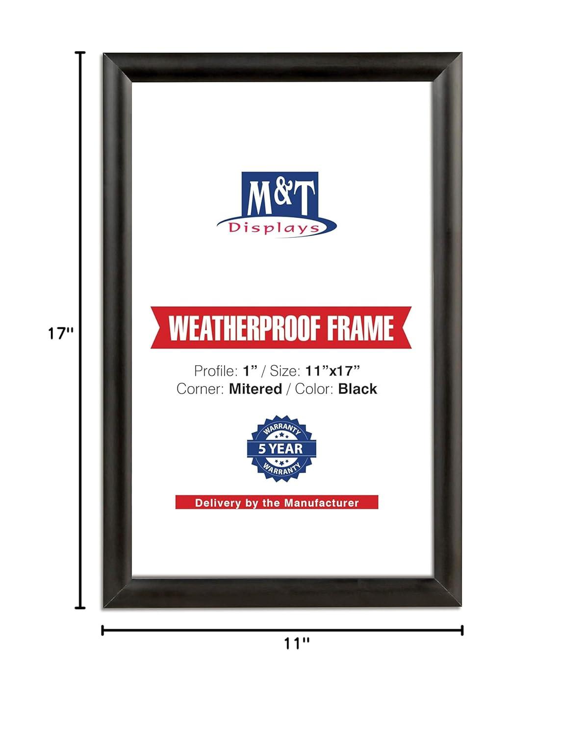 MT Displays Weatherproof Outdoor Snap Poster Frame