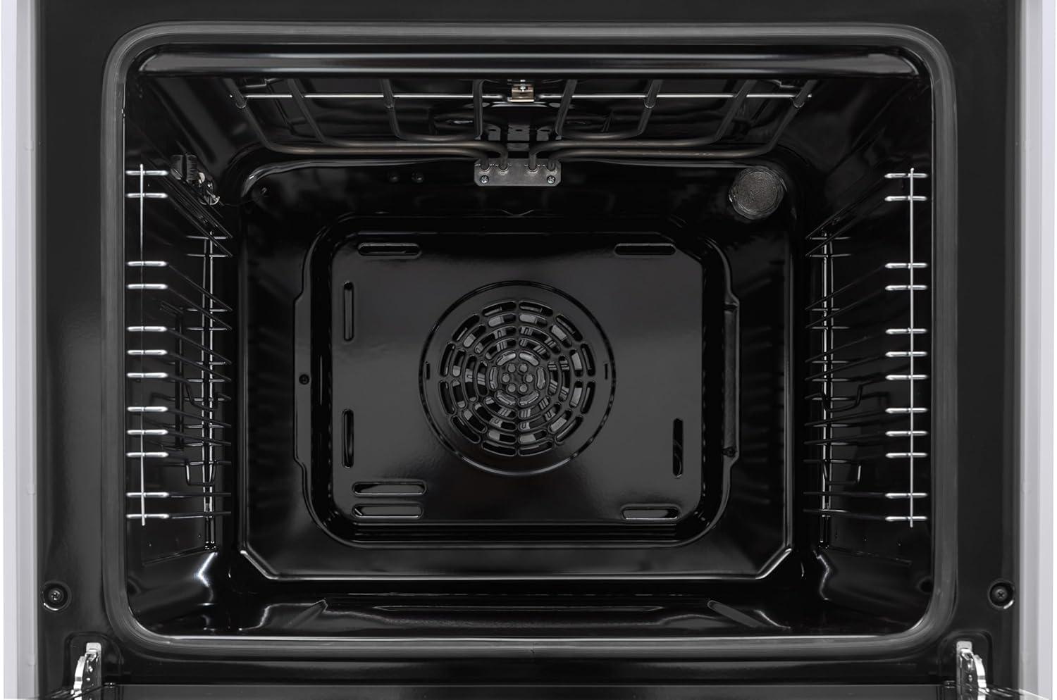 Premium Levella PREV2405VW 24" Vitroceramic Cooktop Electric Range with 4 Burners and 2.4 Cu. Ft. Single Convection Oven - White