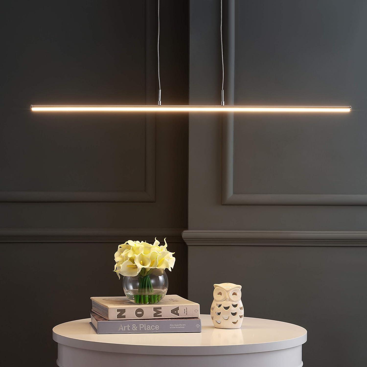 Conley 39.5" Dimmable Adjustable Integrated LED Metal Linear Pendant, Chrome