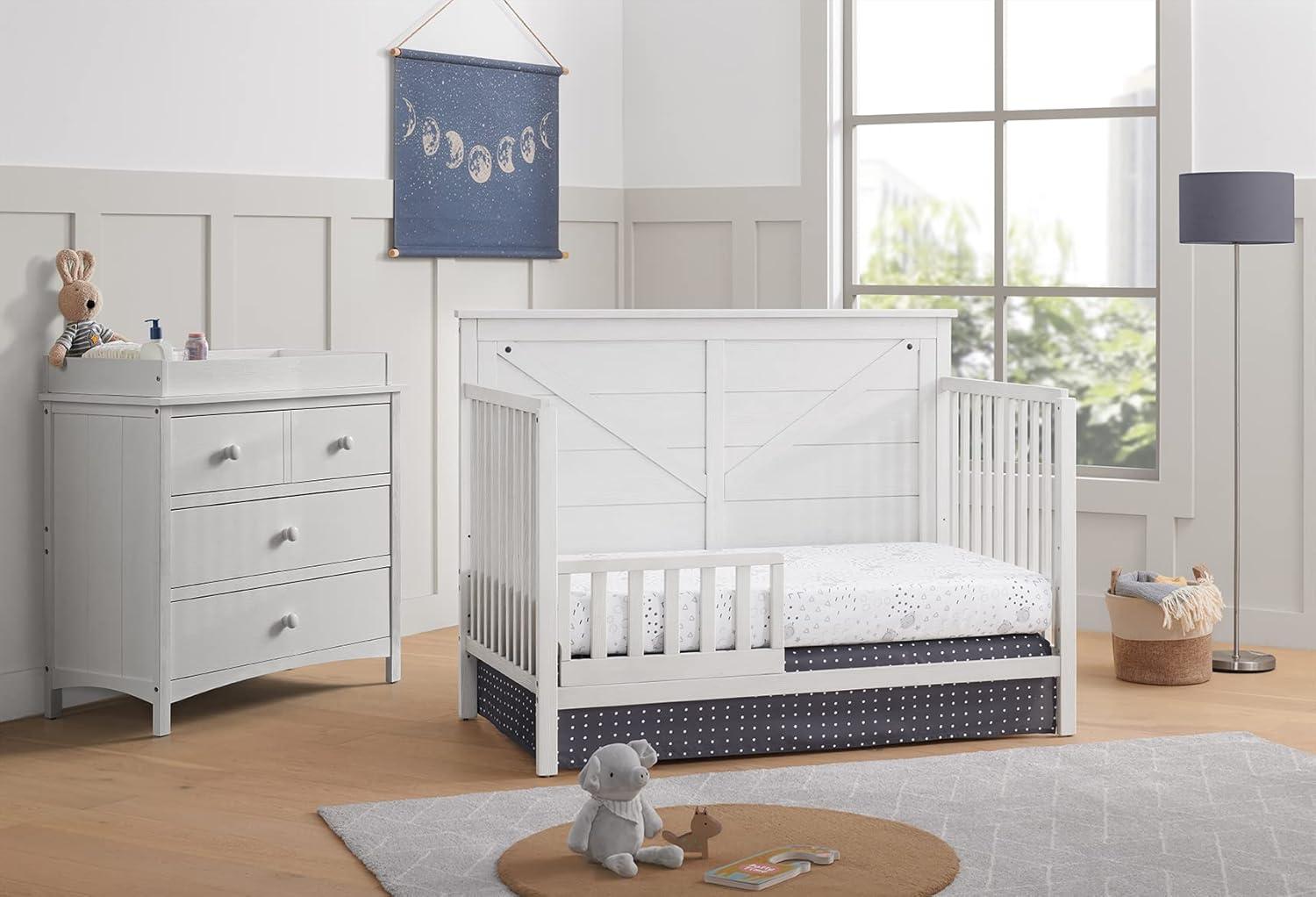 Barn White Solid Wood Toddler Bed Guard Rail