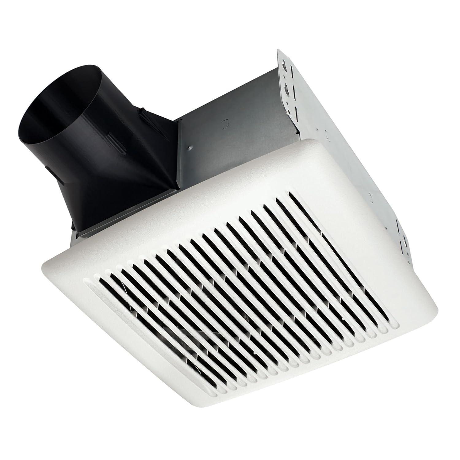 Broan-Nutone AE50 InVent Series Single-Speed Fan, Ceiling Room-Side Installation Bathroom Exhaust Fan, ENERGY STAR Certified, 0.5 Sones, 50 CFM , White , 50 CFM 0.5 Sones