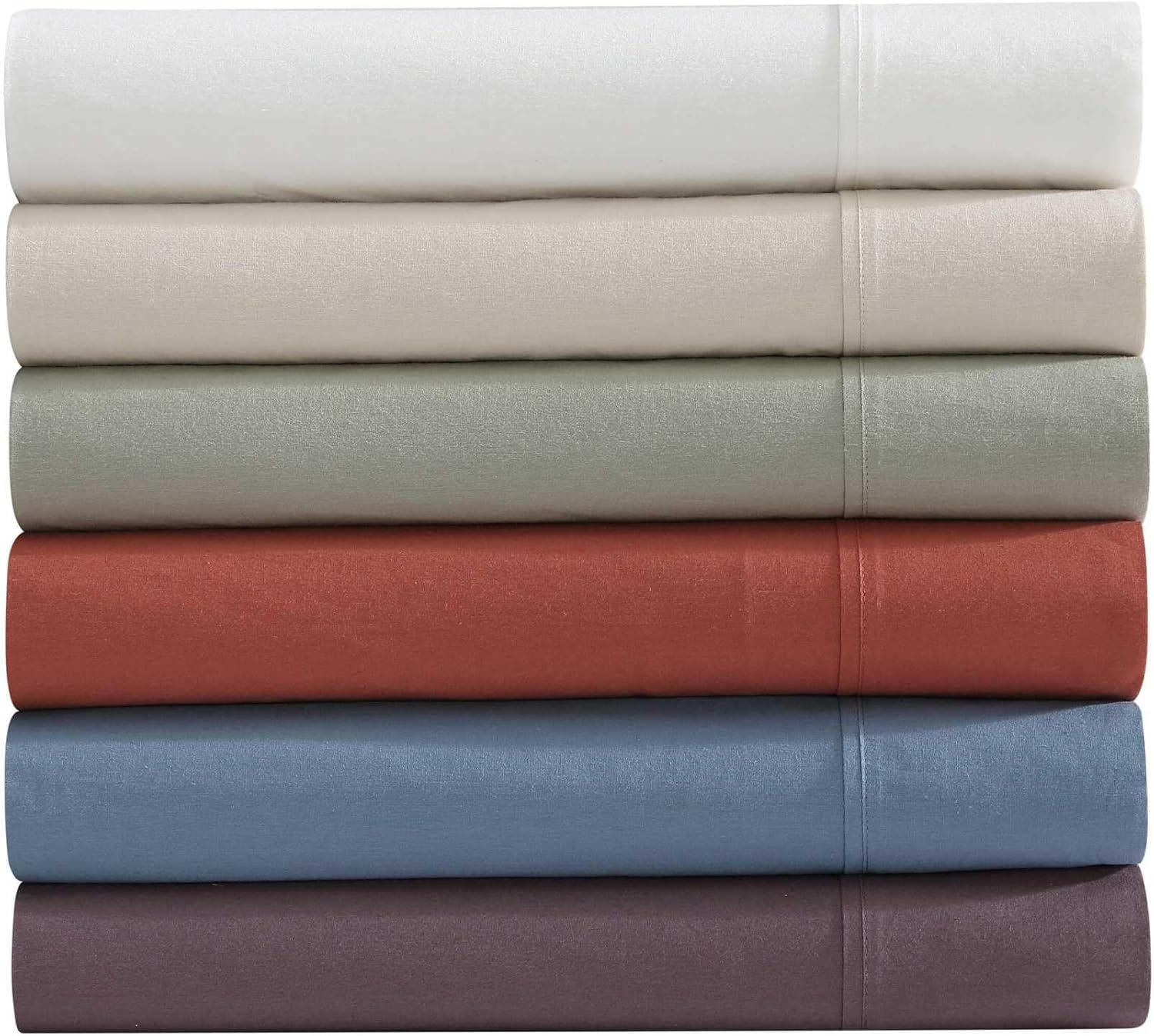 Eddie Bauer Solid Brushed Percale Cotton Sheet Set