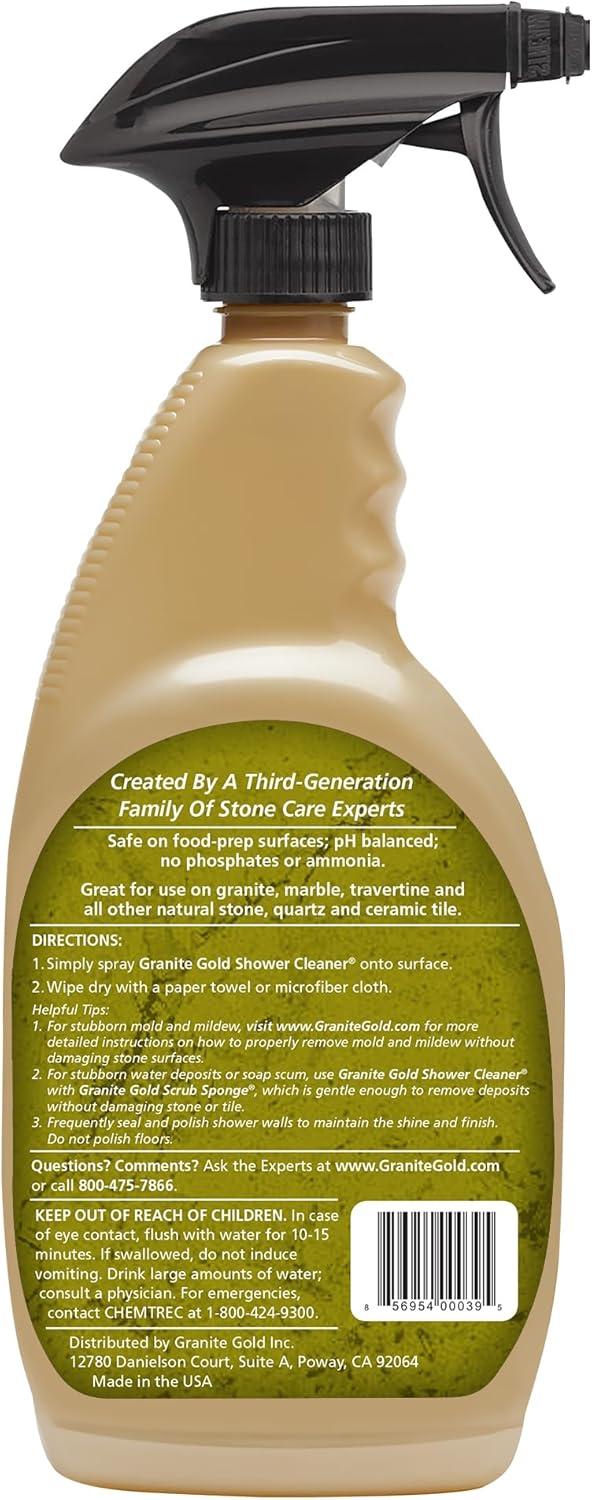 Granite Gold GG0039 Non-Toxic Shower Cleaner, Ammonia Free, 24 Oz, Each