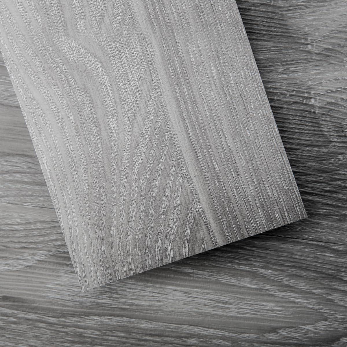 Light Gray Ash Look Peel and Stick Vinyl Plank Flooring