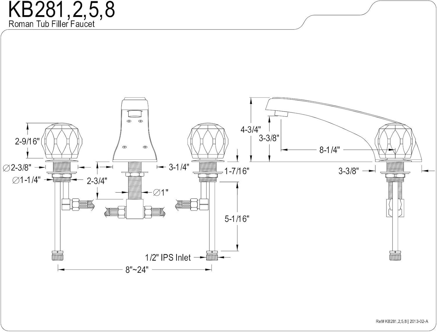 Kingston Brass KB288 Roman Tub Filler KB288