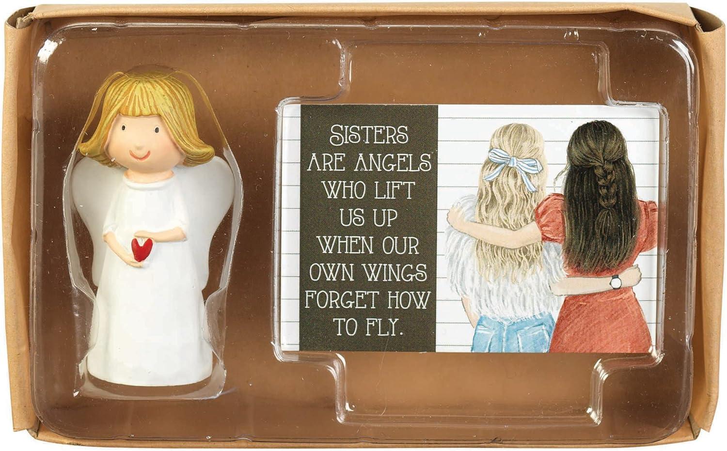 Dicksons Sisters Angels Who Lift Us Up 2 x 3 Resin Table Top Figurine with Card