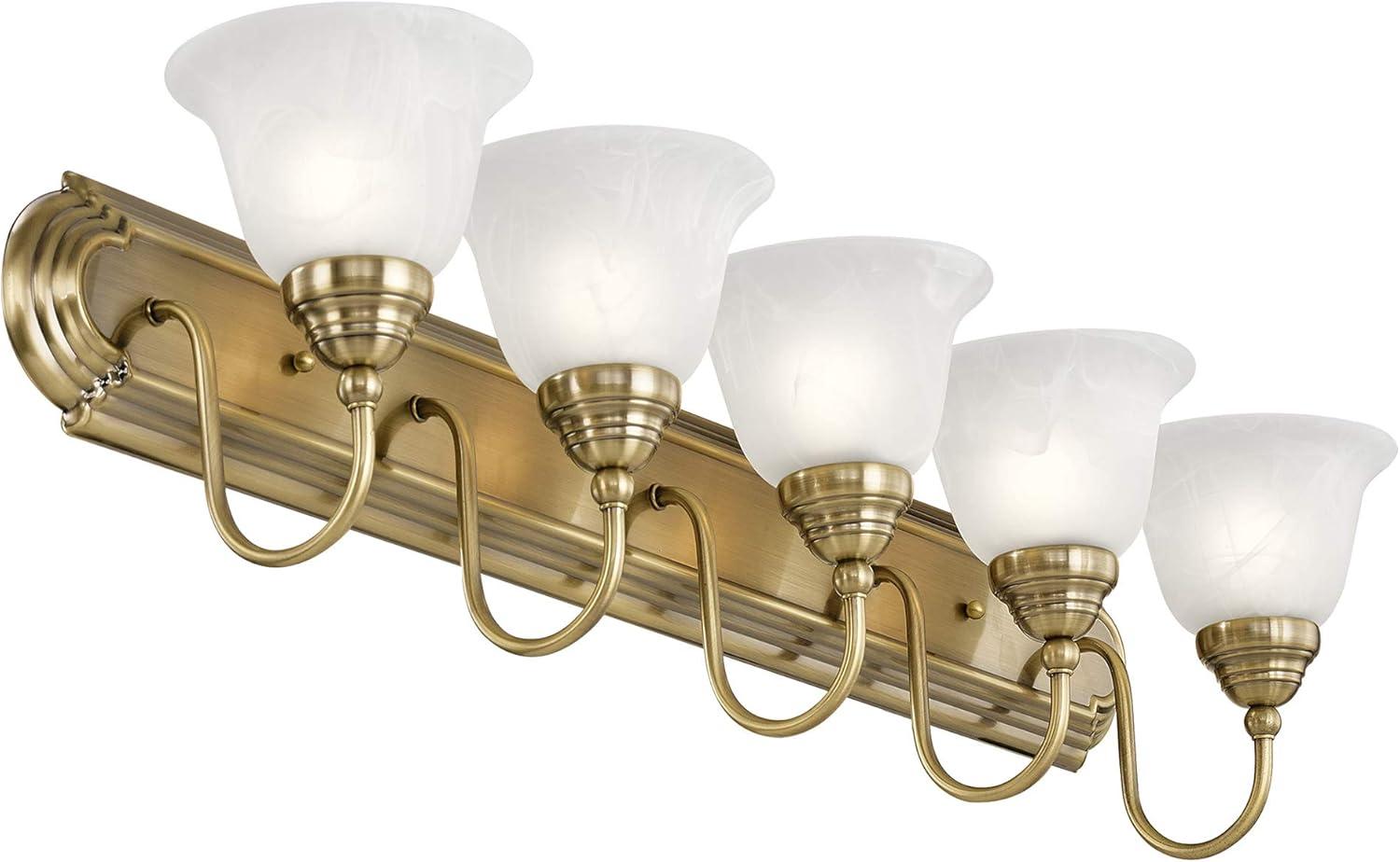 Livex Lighting Belmont 5 - Light Vanity in  Antique Brass