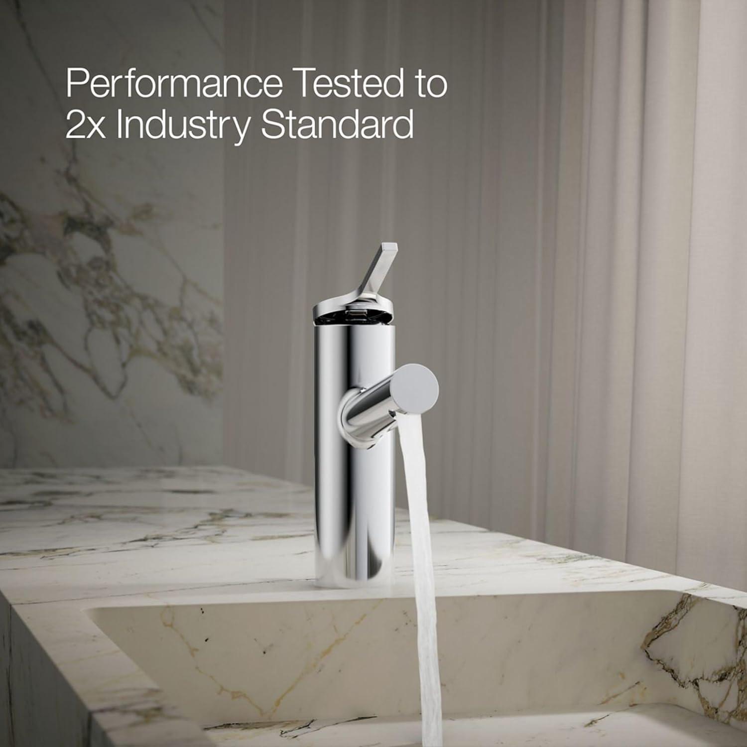 Kohler Elate Single-Handle Bathroom Faucet with Pop-Up Drain Assembly, One Hole Bathroom Sink Faucet, 1.2 gpm