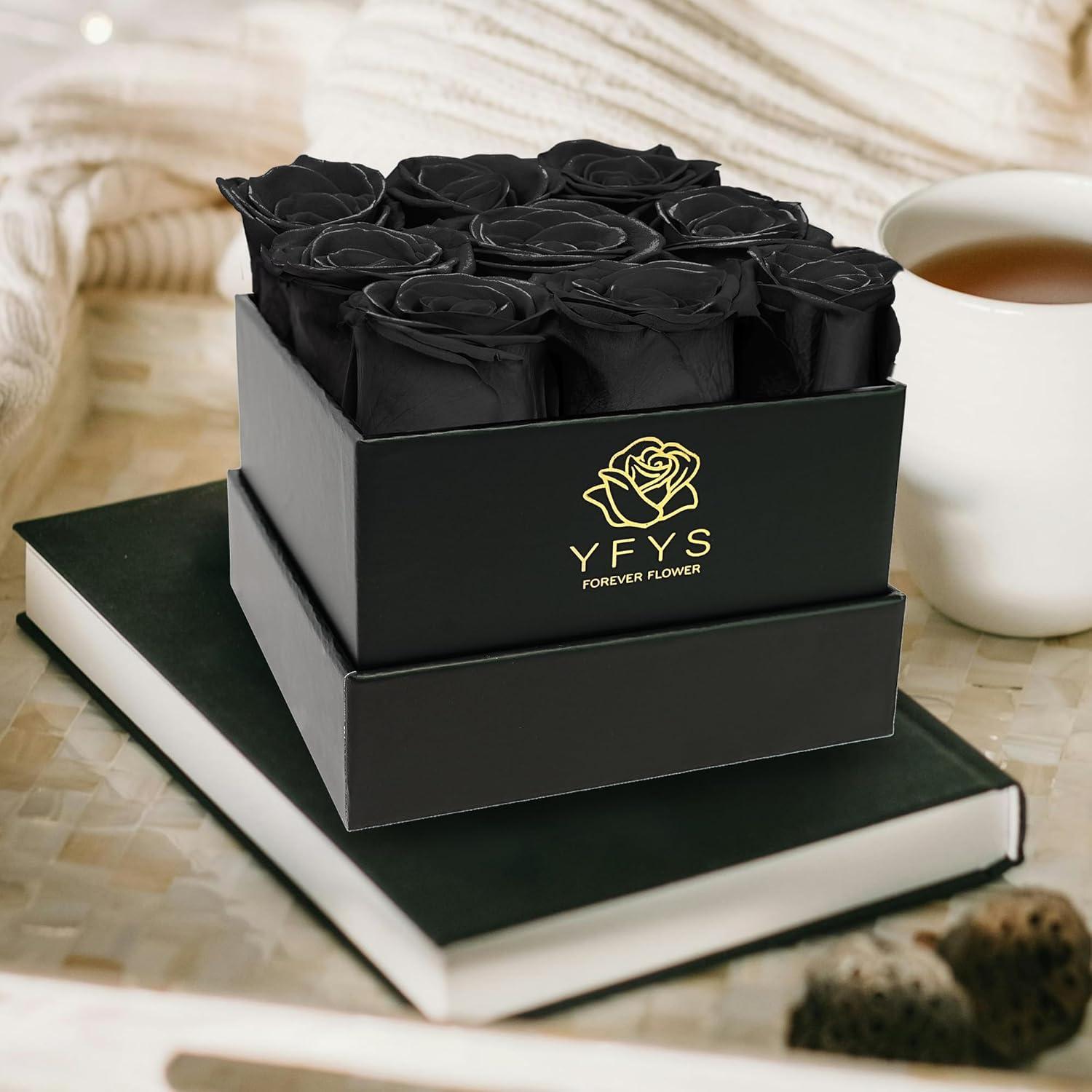 Forever Rose Flowers for Delivery Prime - 9pcs Preserved Fresh Roses, Genuine Roses That Last for Years, for Birthday Gifts for Women, Valentines Day, and Mother's Day