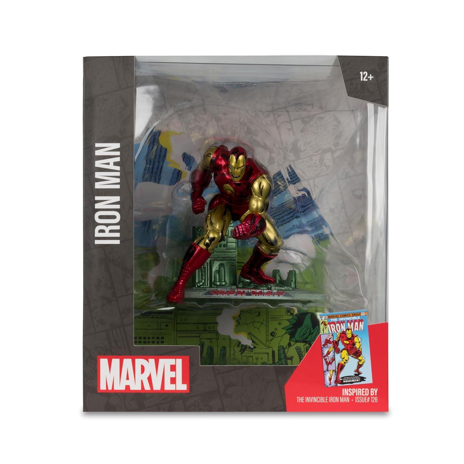 Iron Man (The Invincible Iron Man #126) 1:10th Scale Posed Figure w/Scene - McFarlane Toys