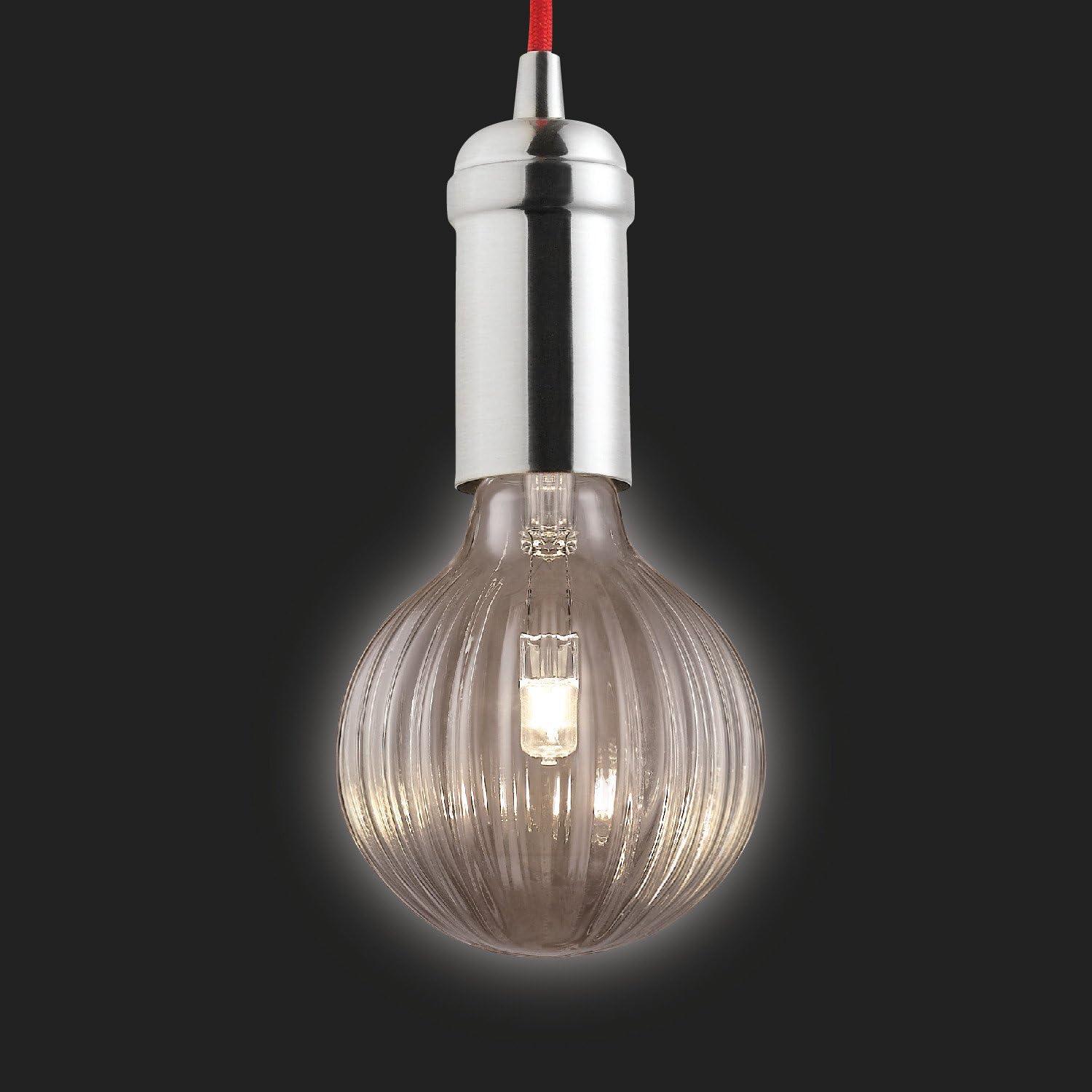 Globe Electric Edison 1-Light Matte Black Plug-In Pendant, 65114