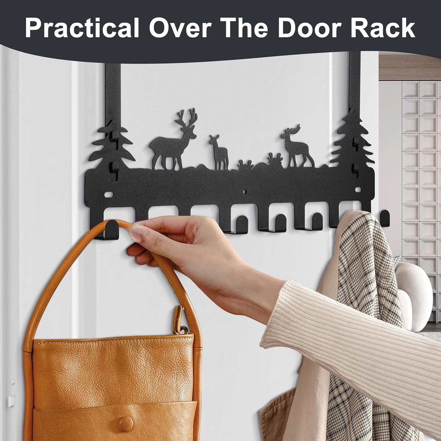 Over Door Clothes Hanger Shower Room Towel Hook Hanger Over Door Hooks Black 8 Hooks