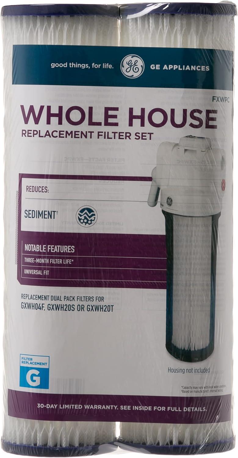 GE Whole House Pleated Paper Water Filter Cartridge Set