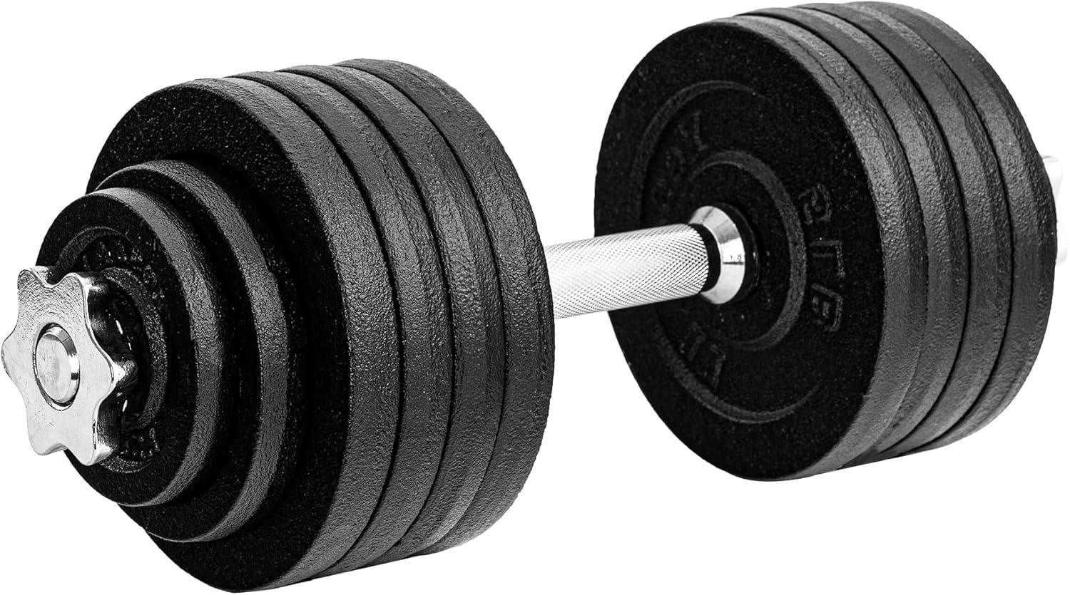 Yes4All Adjustable Dumbbell Set, Black, 52.5 lb Single