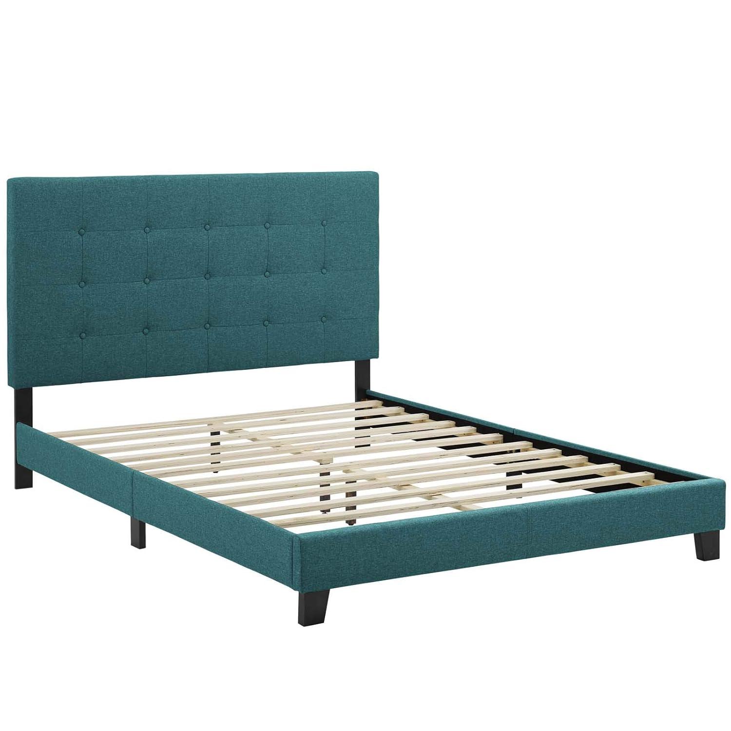 Modway Melanie Tufted Button Upholstered Fabric Platform Bed