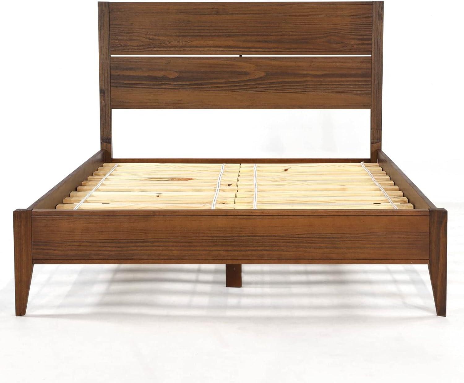 Mid Century Solid Wood Platform Bed