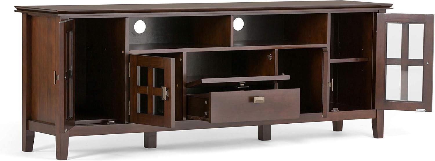 Simpli Home Artisan 72" TV Media Stand in Russet Brown