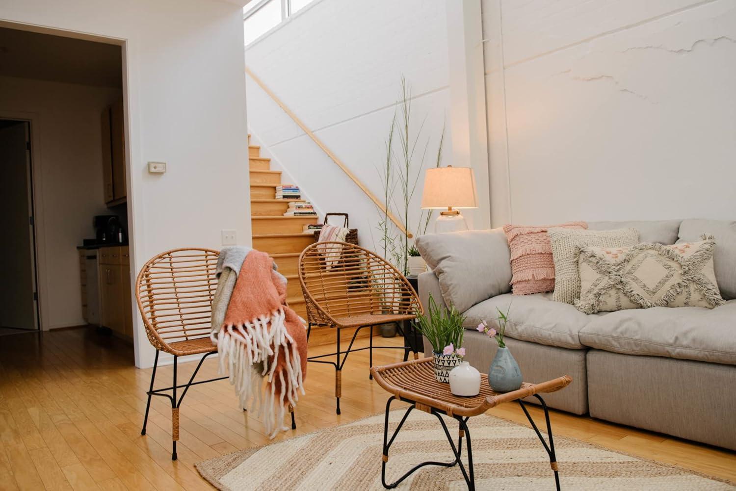 Creative Co-Op Fringed Throw Pillow