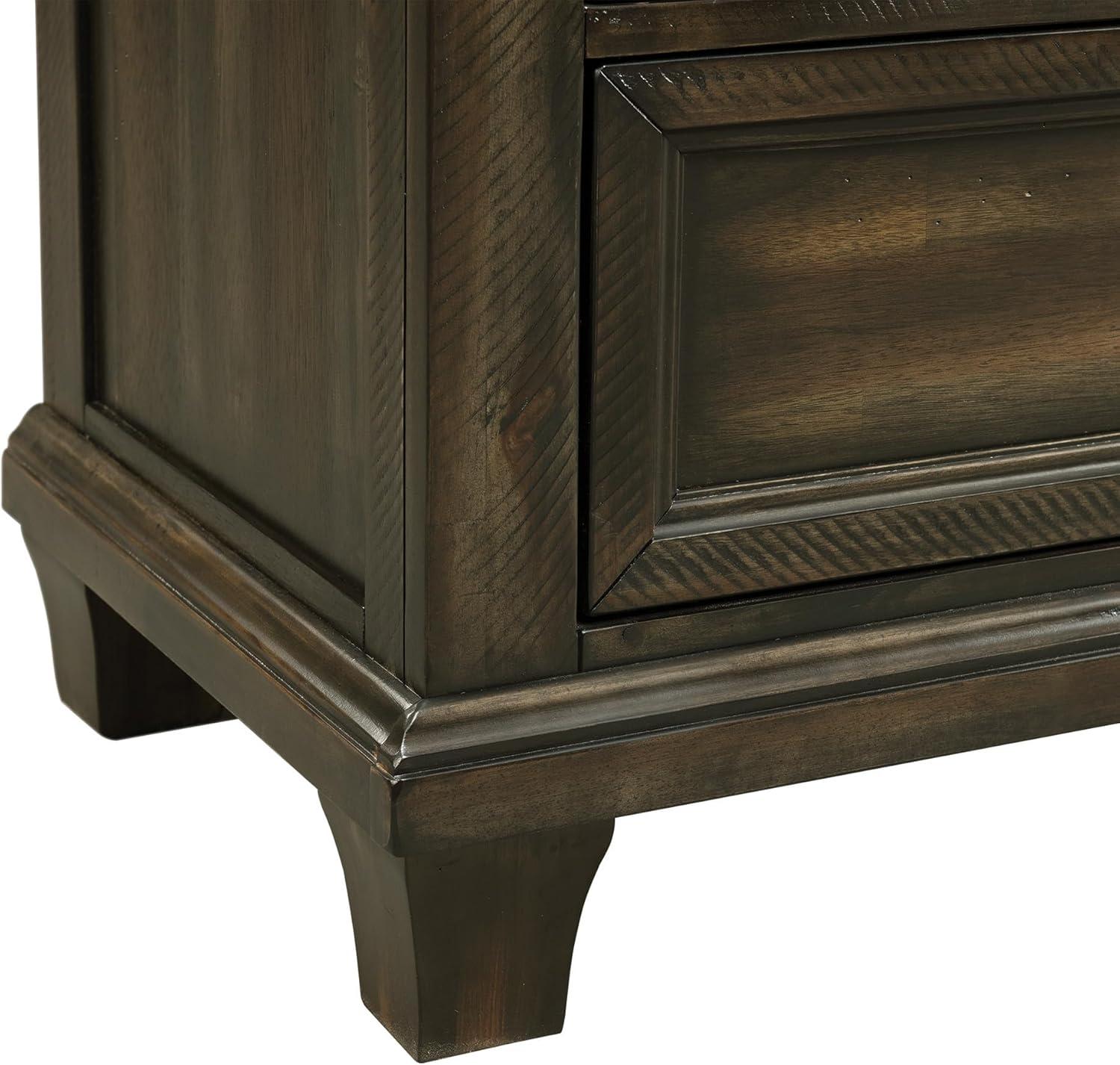 Picket House Furnishings Johnny 2 Drawer Nightstand in Smokey Walnut