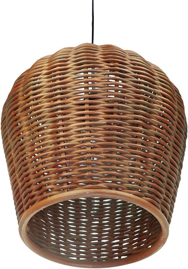 KOUBOO 1050070 Wicker Pod Pendant Lamp, Espresso