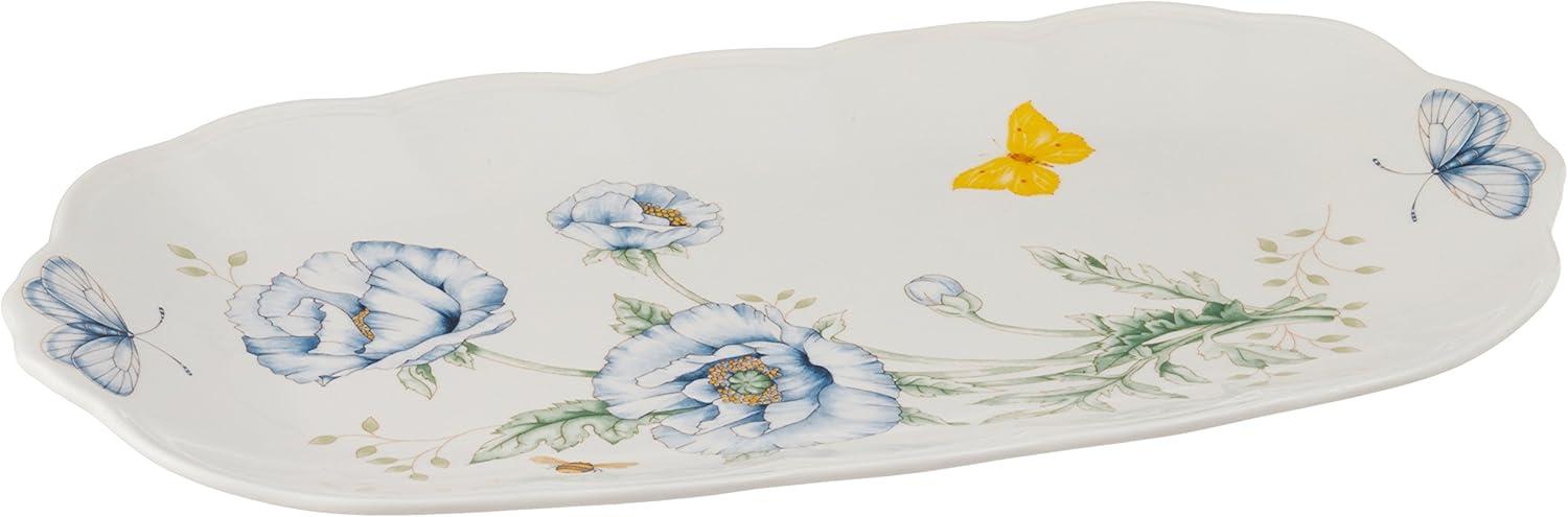 Butterfly Meadow White Porcelain Oblong Sandwich Tray