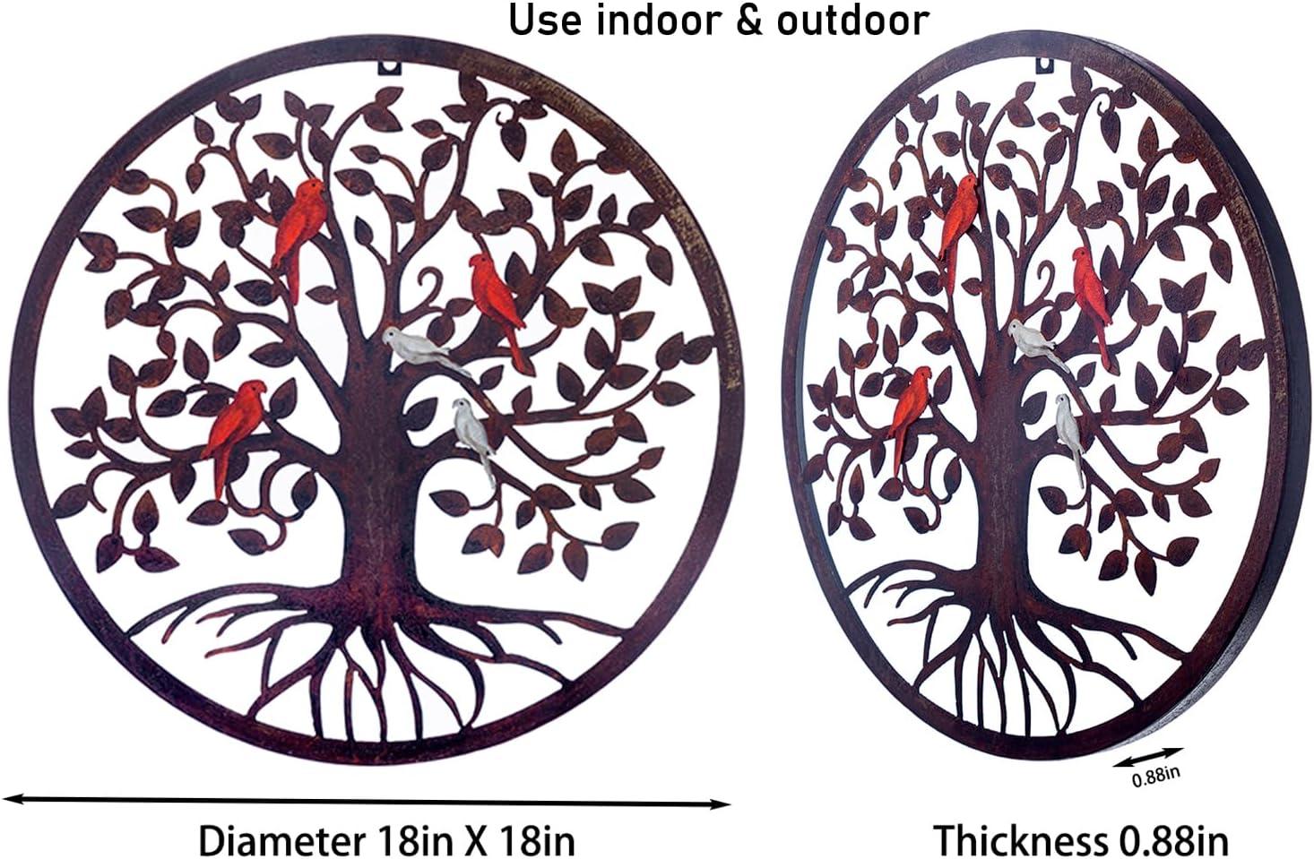 COBEKY Decor Wall Hanging For Living Room Bedroom Garden Porch Patio Office Home Decor, 18In X 18In X 0.88 In