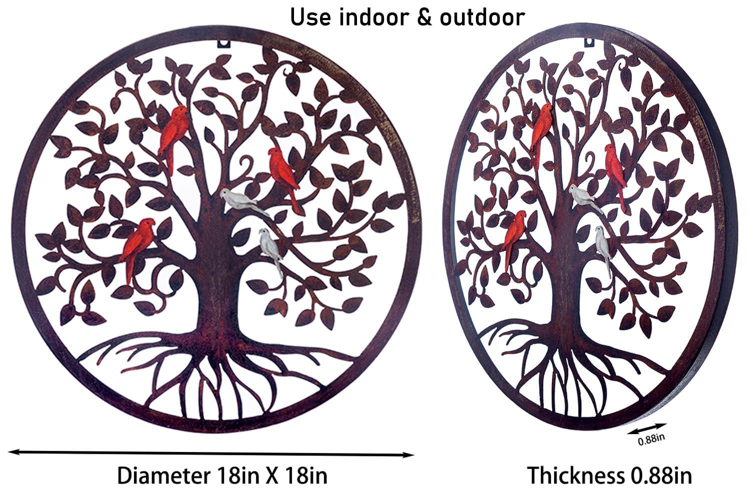 COBEKY Decor Wall Hanging For Living Room Bedroom Garden Porch Patio Office Home Decor, 18In X 18In X 0.88 In