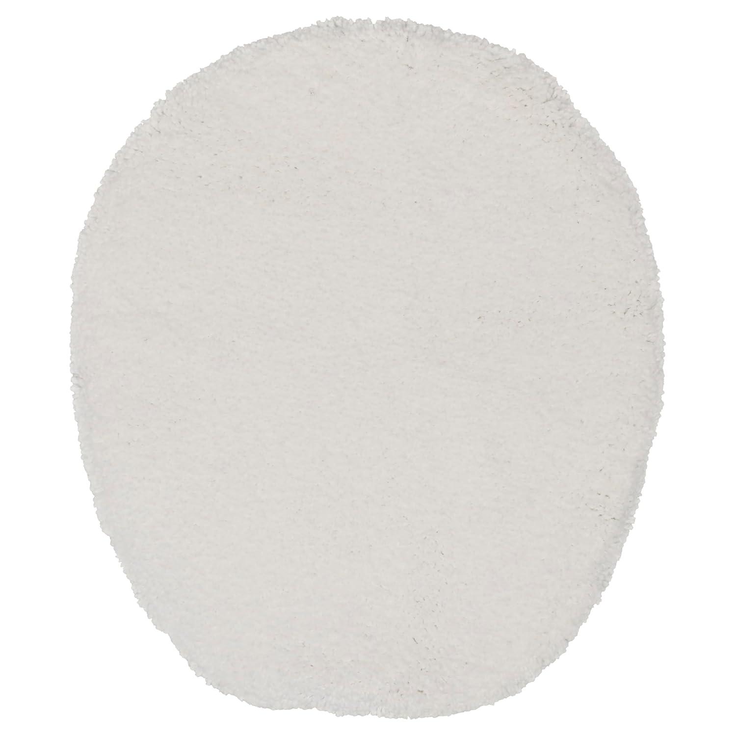 Garland Rug Gramercy Washable Bath Rug Set, 3 Piece (20"x34", Contour Rug, & Toilet Lid) White