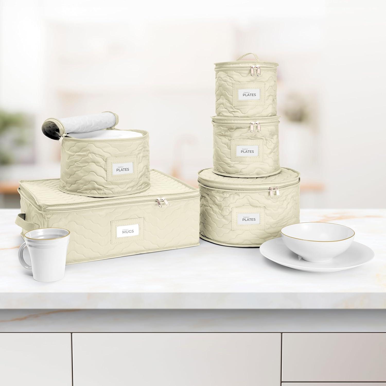 Sorbus Dinnerware Storage 5-Piece Set — Service for 12