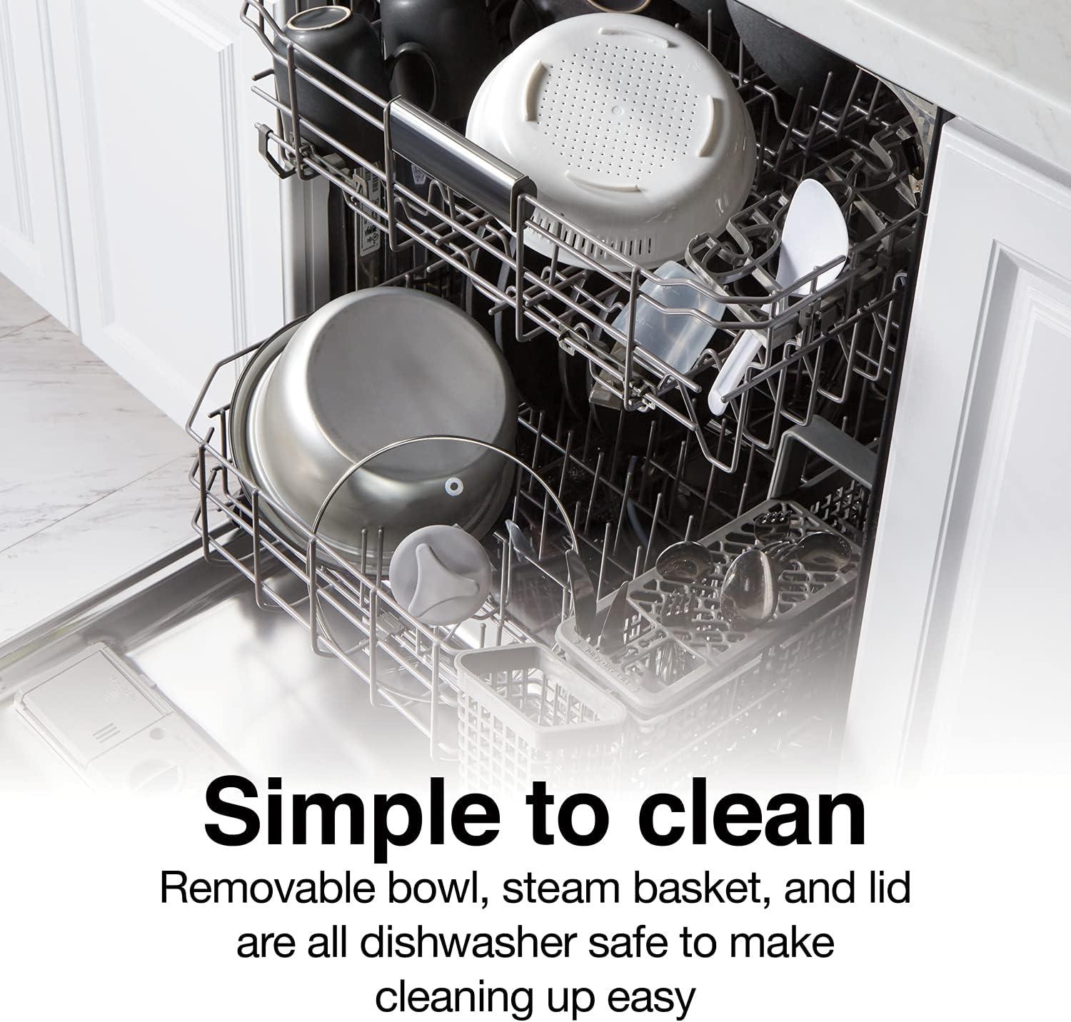 Proctor Silex Rice Cooker & Food Steamer, 16 Cups Cooked (8 Cups Uncooked), Includes Steam and Rinsing Basket, Black (37527)