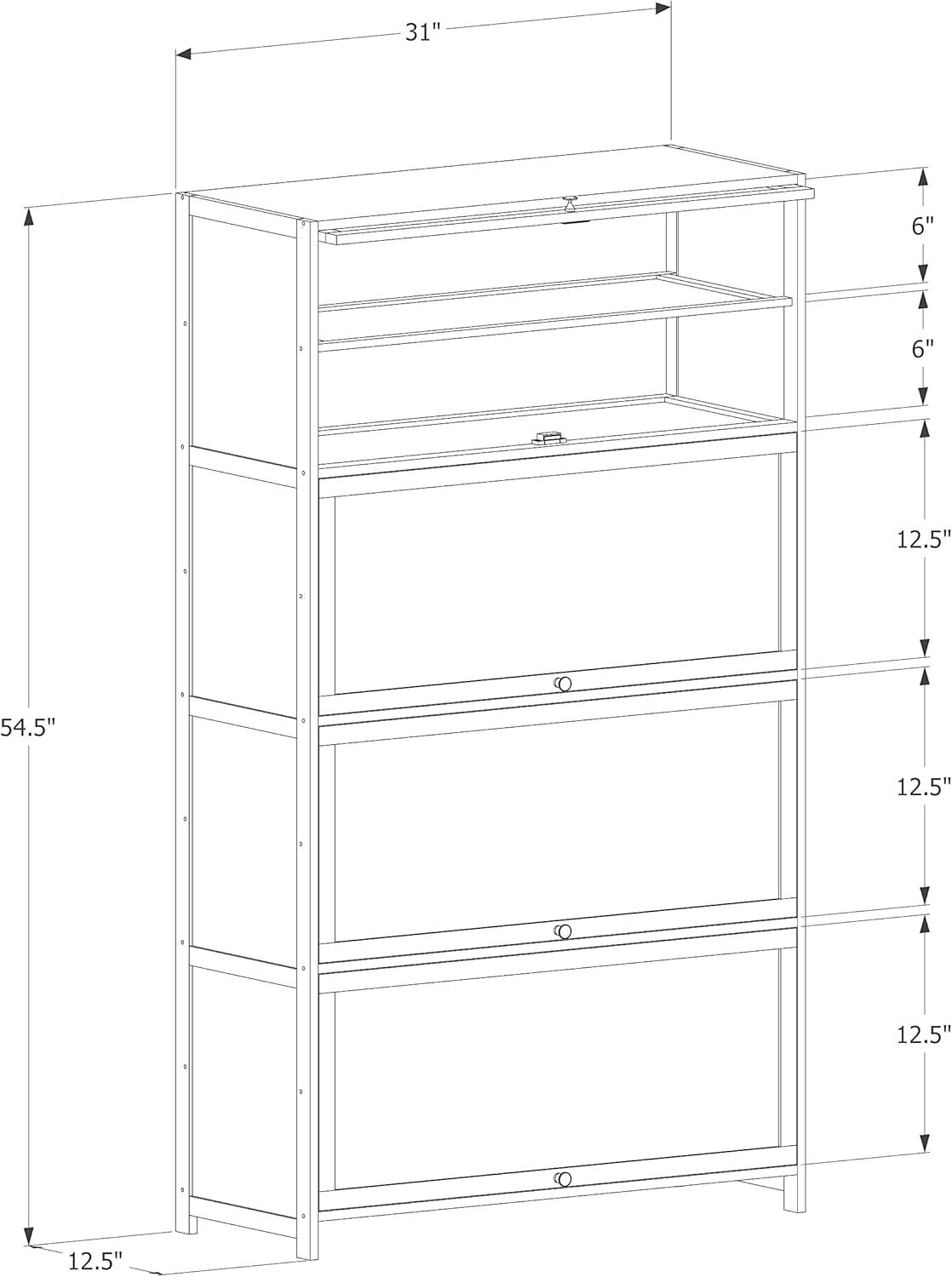 9 Tiers 40 Pairs Bamboo Shoe Rack with Acrylic Door, Organizer Storage Stand Cabinet for Entryway