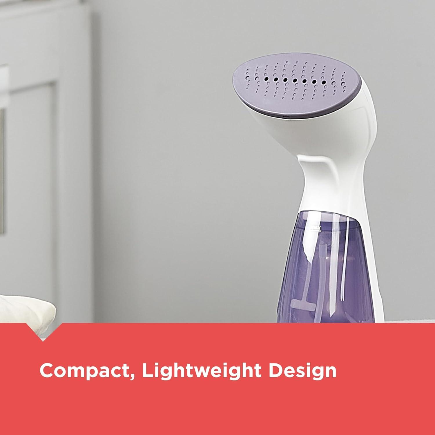 BLACK+DECKER BLACK+DECKER Compact Handheld Steamer, HGS012P, 25-Second Heat Up, 1000 Watts, Removes Wrinkles From Fabrics, Clothing And Upholstery