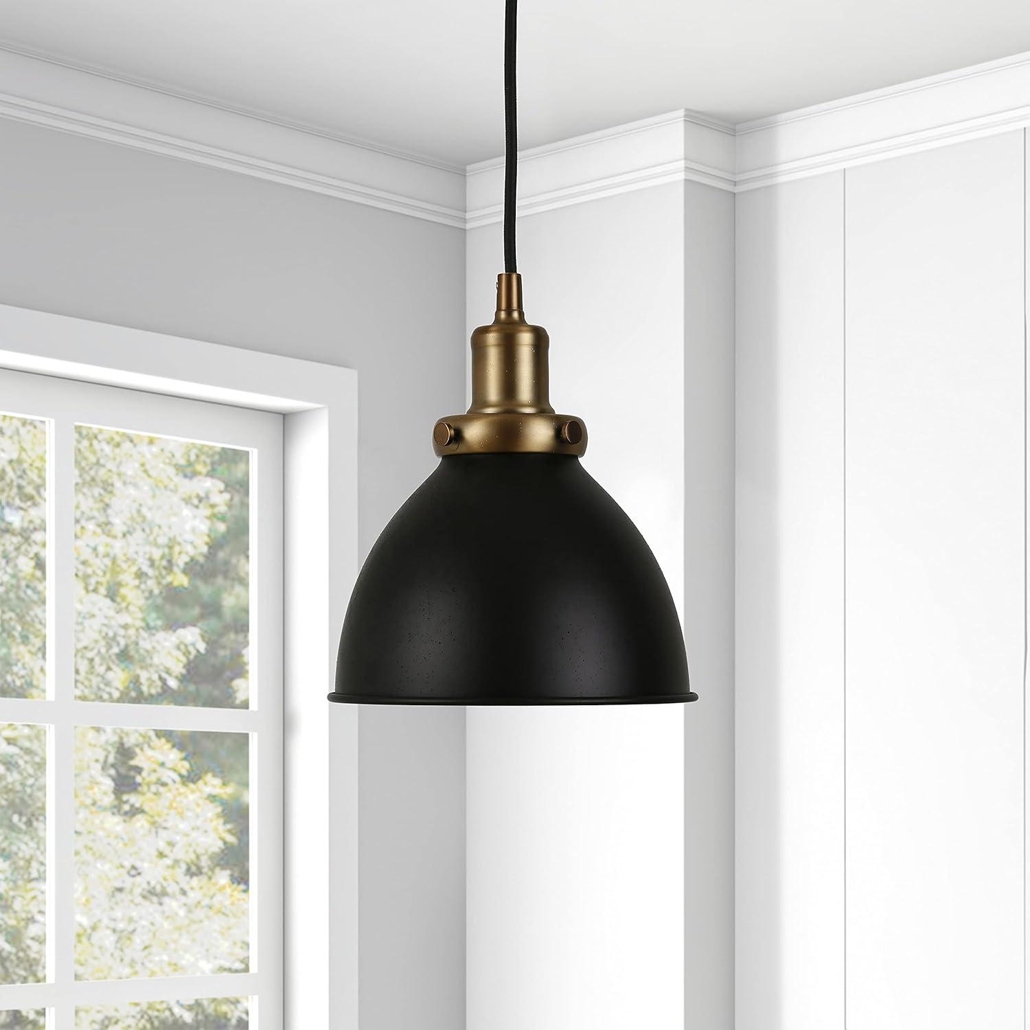 Madison 8" Industrial Bowl Pendant in Polished Nickel