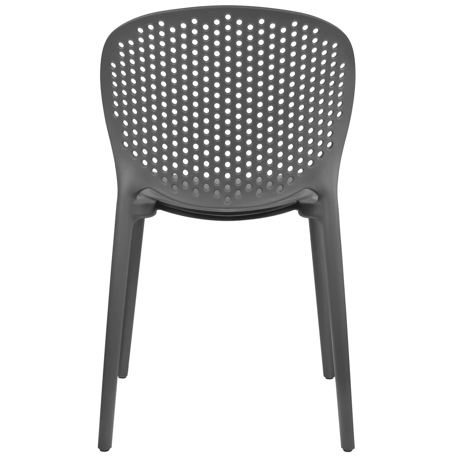 2xHome Outdoor Stacking Dining Side Chair (Set of 2)