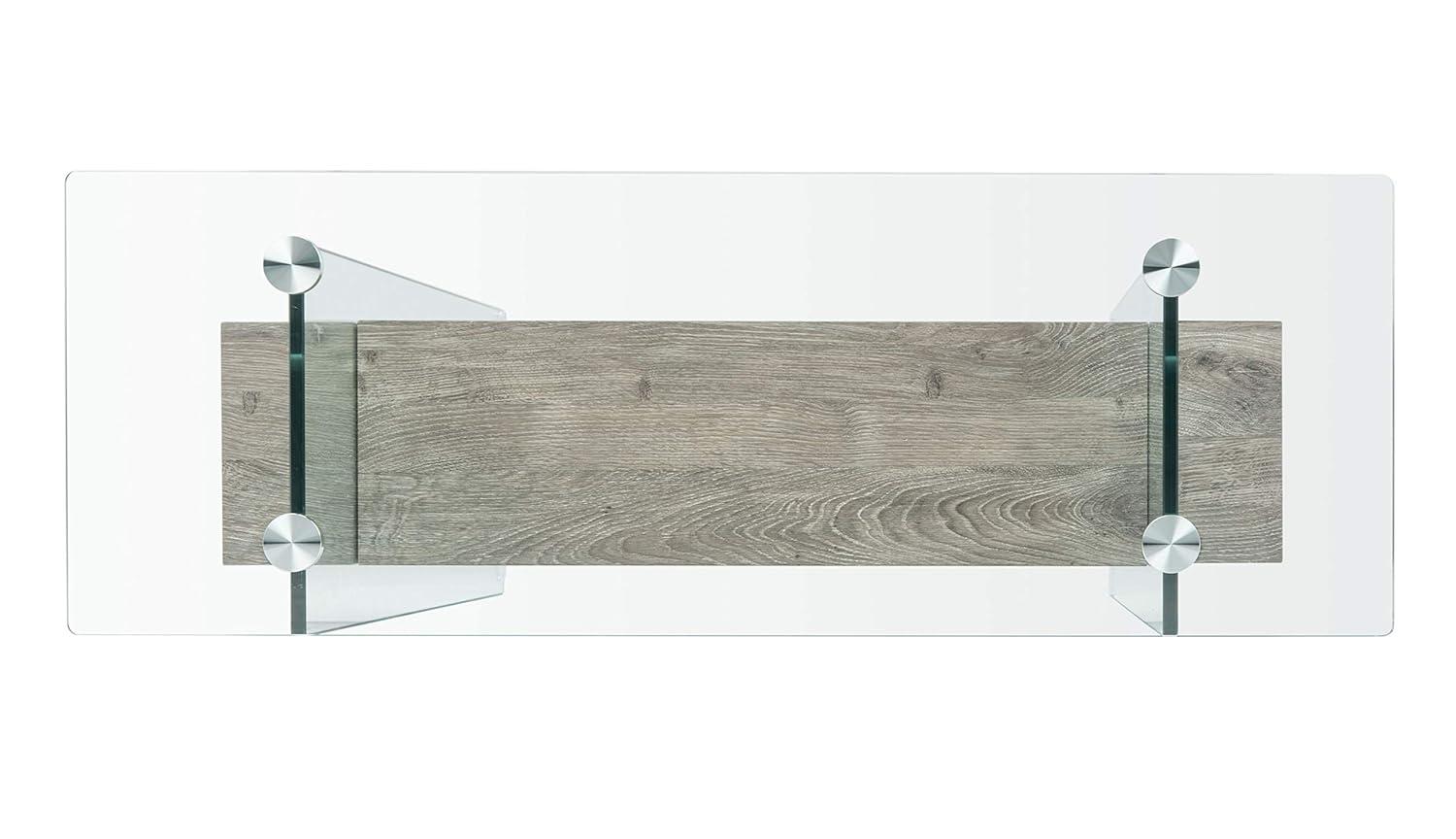 Kayley Console Table - Glass/Grey Oak - Safavieh